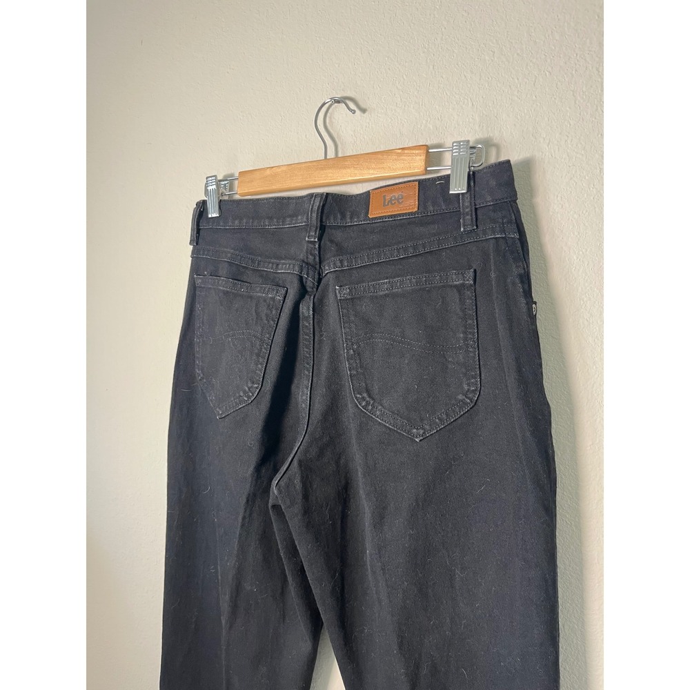 Lee Vintage High Waisted Black Straight Leg Jeans Size 10 L 3058501 Cotton Blend - Picture 4 of 5